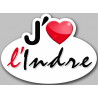 j'aime l'Indre (15x11cm) - Sticker/autocollant