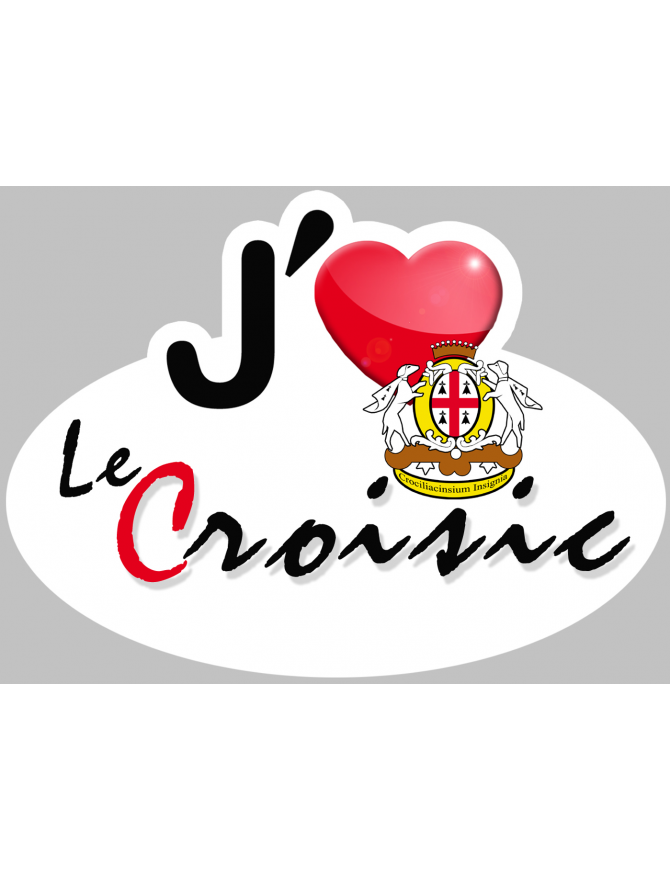 j'aime Le Croisic (5x3.7cm) - Sticker/autocollant