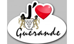 j'aime Guérande - 5x3.7cm - Sticker/autocollant