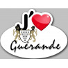 j'aime Guérande - 5x3.7cm - Sticker/autocollant