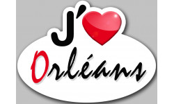 j'aime Orléans - 5x3.7cm - Sticker/autocollant