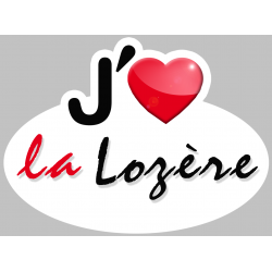 j'aime la Lozère (15x11cm) - Sticker/autocollant