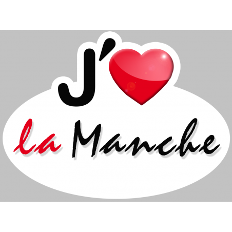 j'aime la Manche (15x11cm) - Sticker/autocollant