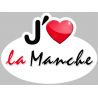 j'aime la Manche (15x11cm) - Sticker/autocollant