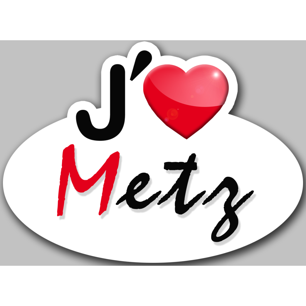 j'aime Metz - 15x11cm - Sticker/autocollant
