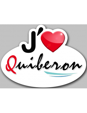 j'aime Quiberon (5x3.7cm) - Sticker/autocollant