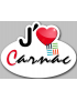 j'aime Carnac (5x3.7cm) - Sticker/autocollant