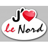 j'aime le Nord (15x11cm) - Sticker/autocollant