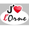 j'aime l'Orne (15x11cm) - Sticker/autocollant