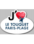 j'aime Le Touquet-Paris-Plage (5x3.7cm) - Sticker/autocollant