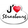 j'aime Strasbourg - 5x3.7cm - Sticker/autocollant