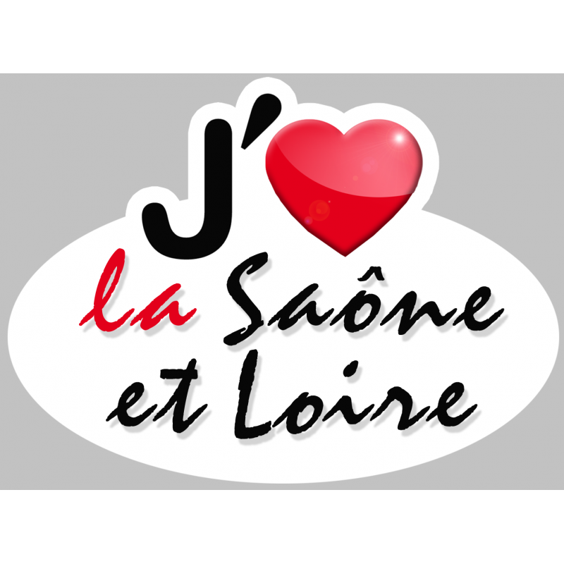 j'aime la Saône-et-Loire (15x11cm) - Sticker/autocollant j'aime la Saône-et-Loire (15x11cm) - Sticker/autocollant
