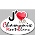 j'aime Chamonix-Mont-Blanc (5x3.7cm) - Sticker/autocollant