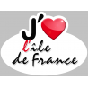 j'aime l'île de France (15x11cm) - Sticker/autocollant