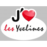 j'aime les Yvelines (15x11cm) - Sticker/autocollant