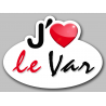 j'aime le Var (15x11cm) - Sticker/autocollant