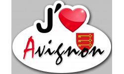 j'aime Avignon - 5x3.7cm - Sticker/autocollant