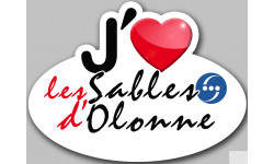 j'aime les Sable d'Olonne (5x3.7cm) - Sticker/autocollant