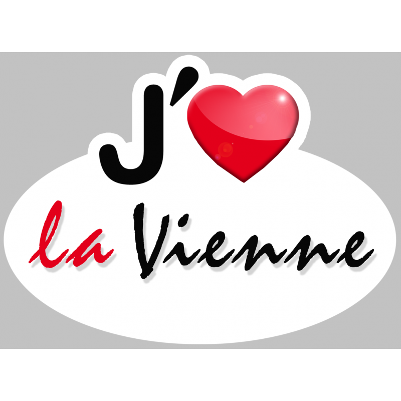 j'aime la Vienne (15x11cm) - Sticker/autocollant