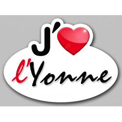 j'aime l'Yonne (15x11cm) - Sticker/autocollant