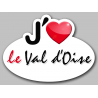 j'aime le Val-d'Oise (15x11cm) - Sticker/autocollant