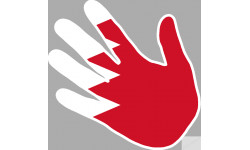 Autocollants : drapeau Bahrain main
