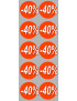 Soldes remise 40% (10 fois 5cm) - Sticker/autocollant