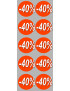 Soldes remise 40% (10 fois 5cm) - Sticker/autocollant