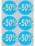 Soldes remise 50% (6 fois 10cm) - Sticker/autocollant