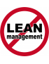 Lean management refus (5x5cm) Sticker/autocollant