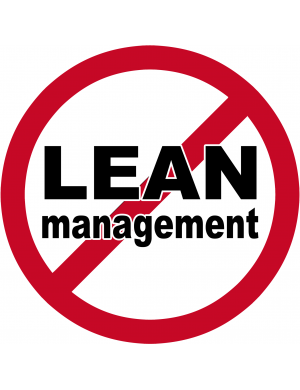 Lean management refus (20x20cm) Sticker/autocollant