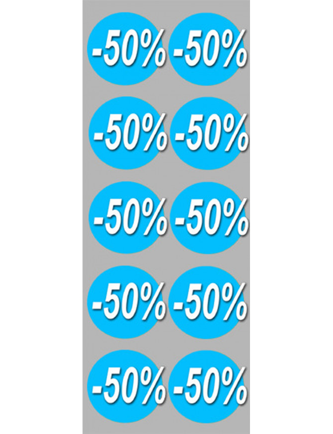 remise 50% (10fois 5cm) - Sticker/autocollant