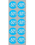 Soldes remise 50% (10 fois 5cm) - Sticker/autocollant