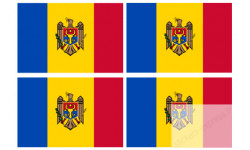 Autocollants : drapeau officiel Moldavie