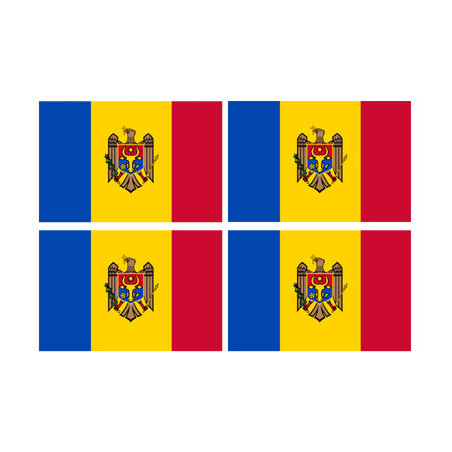 Autocollants : drapeau officiel Moldavie