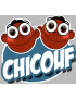 Chicouf 2 frères - 15x13cm - Sticker/autocollant