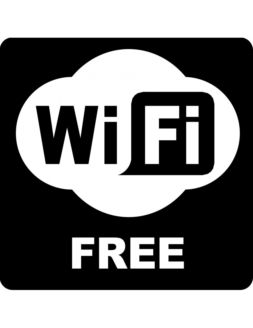 WIFI Free - 20cm - Sticker/autocollant