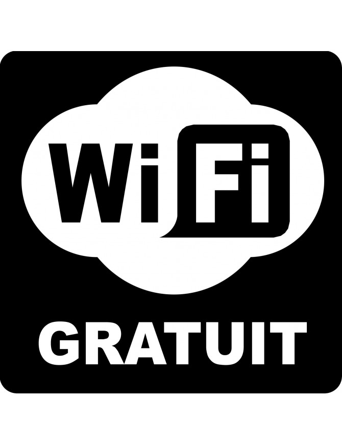 WIFI gratuit - 10cm - Sticker/autocollant