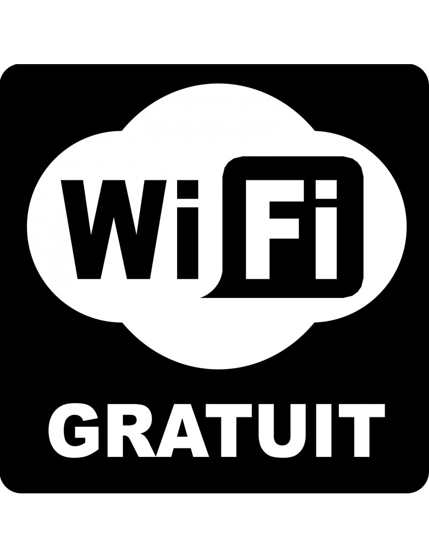 WIFI gratuit - 15cm - Sticker/autocollant