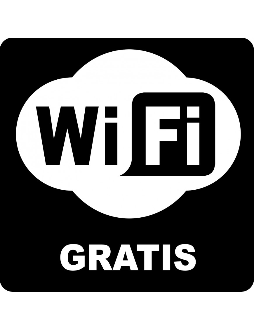 wifi gratis - 15cm - Sticker/autocollant