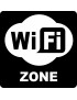 wifi zone - 20cm - Sticker/autocollant