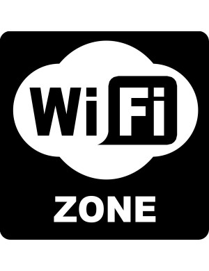 wifi zone - 10cm - Sticker/autocollant