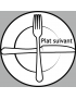 couverts plat suivant (10cm) - Sticker/autocollant