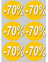 remise 70% (6fois 10cm)  - Sticker/autocollant