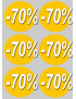 Soldes remise 70% (6 fois 10cm)  - Sticker/autocollant