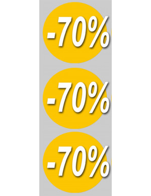 remise 70% (3fois 10cm)  - Sticker/autocollant