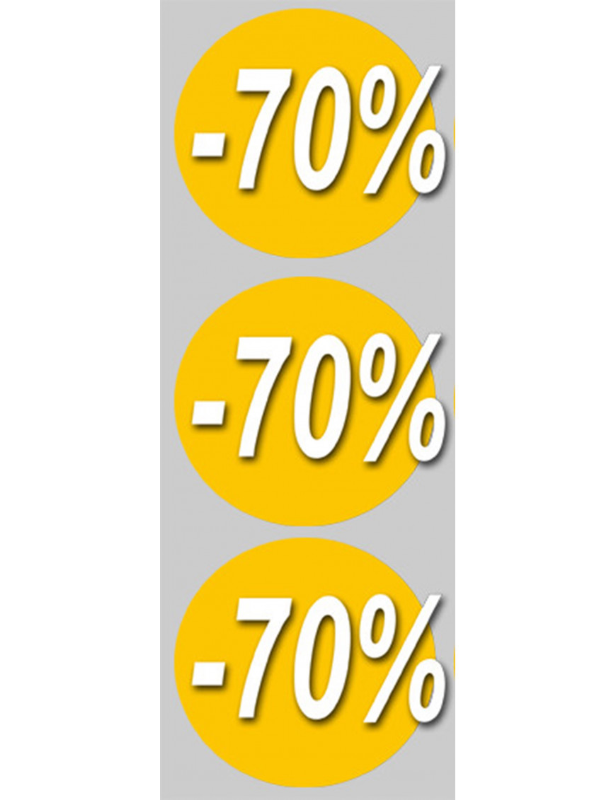 remise 70% (3fois 10cm)  - Sticker/autocollant