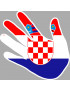 Croatie main - 5x5cm - Sticker/autocollant