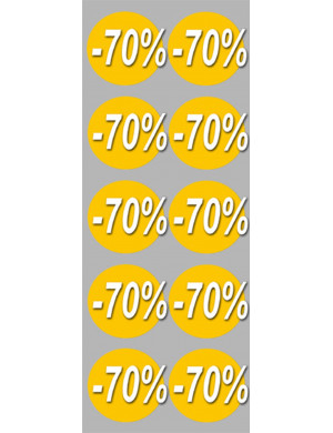 remise 70% (10fois 5cm)  - Sticker/autocollant