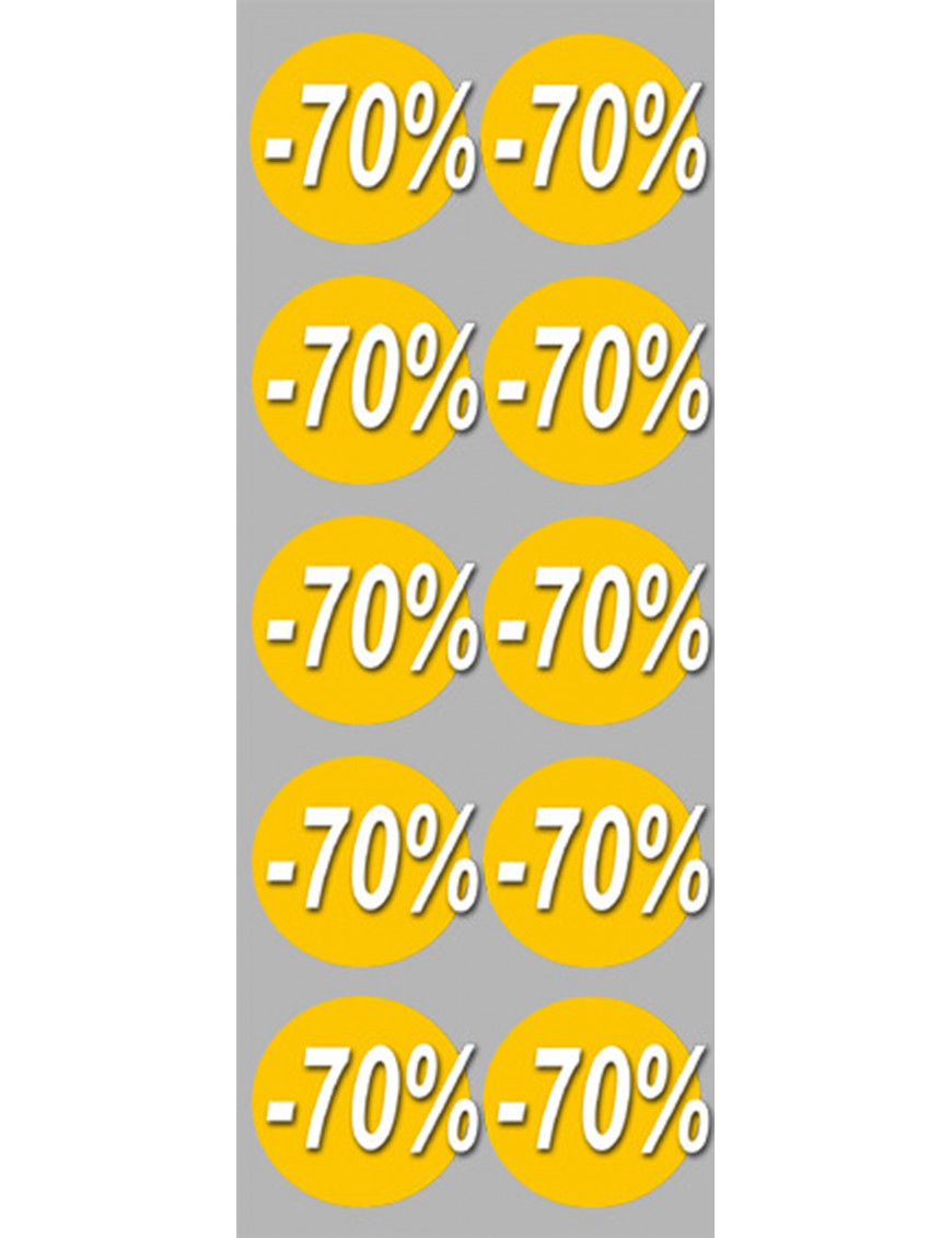 remise 70% (10fois 5cm)  - Sticker/autocollant